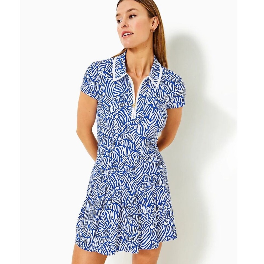 Lilly Pulitzer Alona UPF 50+ Luxletic Dress Medium Golf Pickleball Tennis
